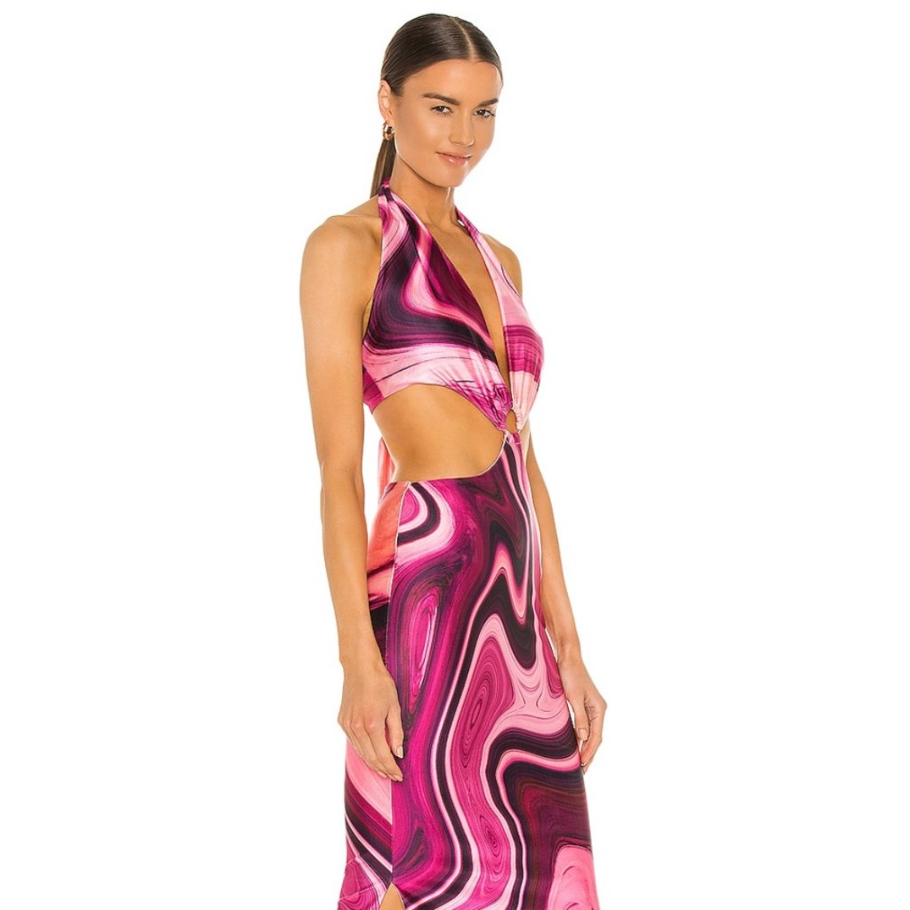 Farai London Gaia Long Dress Large Purple New Nwt — image 3 of 8